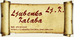 Ljubenko Kalaba vizit kartica